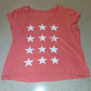 GAP orange tshirt with white stars XXL